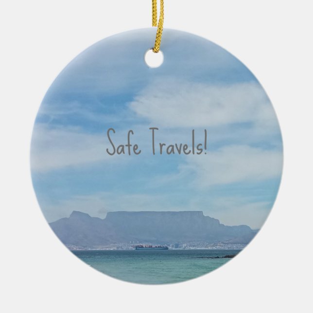 Adorno De Cerámica Viajes seguros en Ciudad del Cabo (Frente)