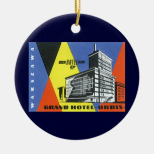 Adorno De Cerámica Viajes Vintage Europa, Varsovia (Warszawa), Poloni