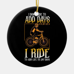 Adorno De Cerámica Viajo En Bicicleta Para Añadir Vida A Mis Días