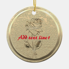 Adorno De Cerámica Vibe de temporada de vacaciones de oro