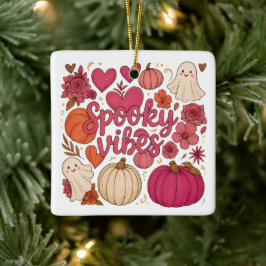 Adorno De Cerámica Vibes fantasmales - Halloween