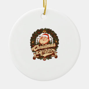 Adorno De Cerámica Vibraciones de Navidad Santa Claus Corona Campanas