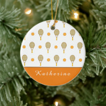 Vibrante Naranja Tenis Divertido jugador personali