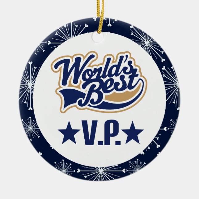 Adorno De Cerámica Vicepresidente Gift Ornament (Frente)