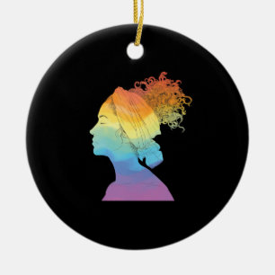 Adorno De Cerámica Vida arcoiris, mujer, libertad