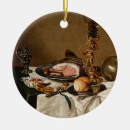 Adorno De Cerámica Vida con jamón, libros y naves ornamentales