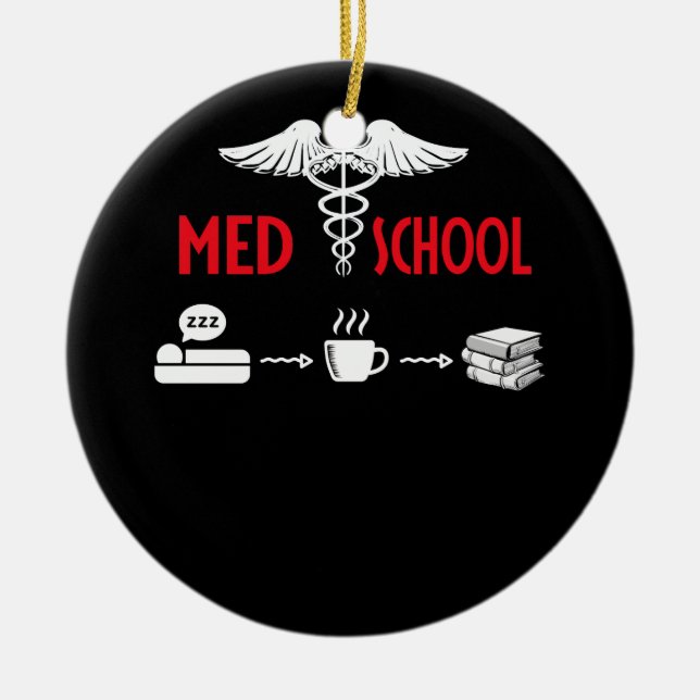 Adorno De Cerámica Vida De Un Estudiante De Medicina (Frente)