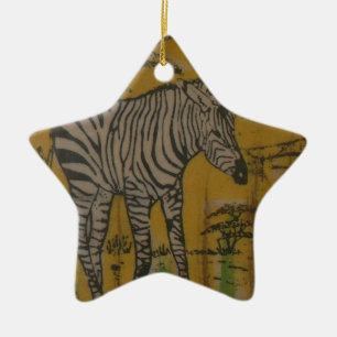 Adorno De Cerámica Vida salvaje Kenya Safari Africano Zebra.png