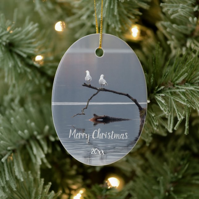 Adorno De Cerámica Vida silvestre de los animales de aves de las gavi (Árbol)