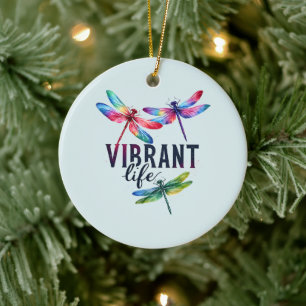 Adorno De Cerámica Vida vibrante - Dragonfly artístico
