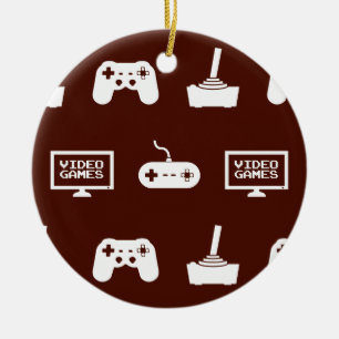 Adorno De Cerámica Videojugador temático del videojuego del diseño