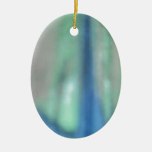 Adorno De Cerámica Vidrio azul y verde verde azulado