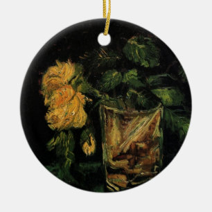Adorno De Cerámica Vidrio con Rosas por Vincent van Gogh