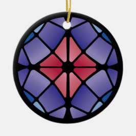 Adorno De Cerámica Vidrio Tallado (Radial - Medianoche)