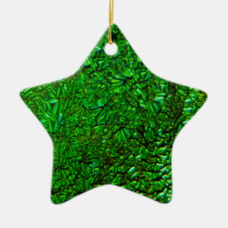 Adorno De Cerámica Vidrio verde arrugado fundido