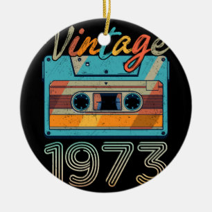 Adorno De Cerámica Vieja Cinta Cassette Retro 50º cumpleaños 50