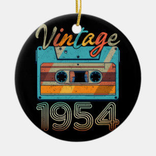 Adorno De Cerámica Vieja Cinta Cassette Retro 69º cumpleaños 69