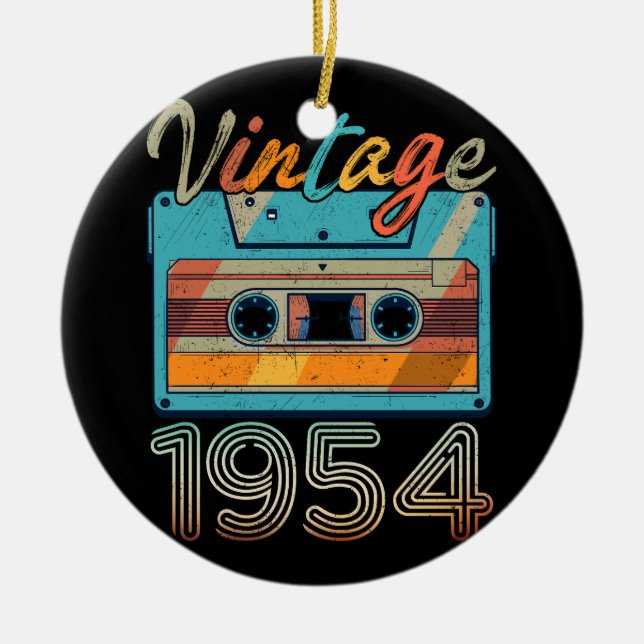 Adorno De Cerámica Vieja Cinta Cassette Retro 69º cumpleaños 69 (Frente)