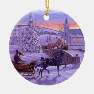 Adorno De Cerámica Vieja Navidad Vintage