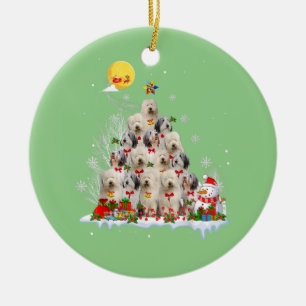 Adorno De Cerámica Viejos Navidades de perros de perro de perro de re