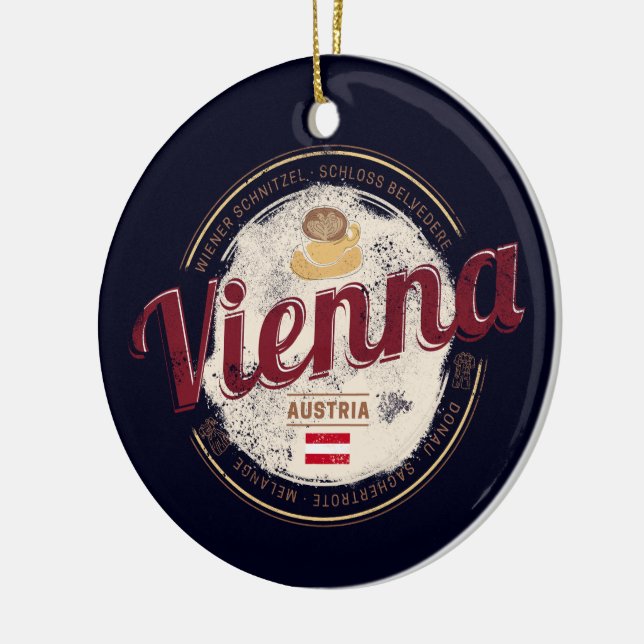 Adorno De Cerámica Viena Austria Capital Vienesa Melange (Izquierda)