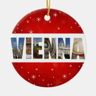 Adorno De Cerámica Viena Austria Ciudad Navidades de fotos