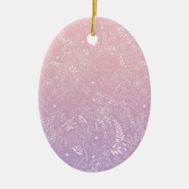 Adorno De Cerámica viento de hielo púrpura (Frente)