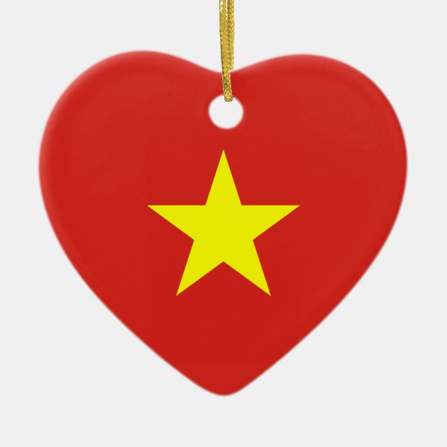 Adorno De Cerámica Vietnam - bandera vietnamita (Frente)