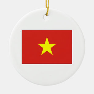 Adorno De Cerámica Vietnam - bandera vietnamita