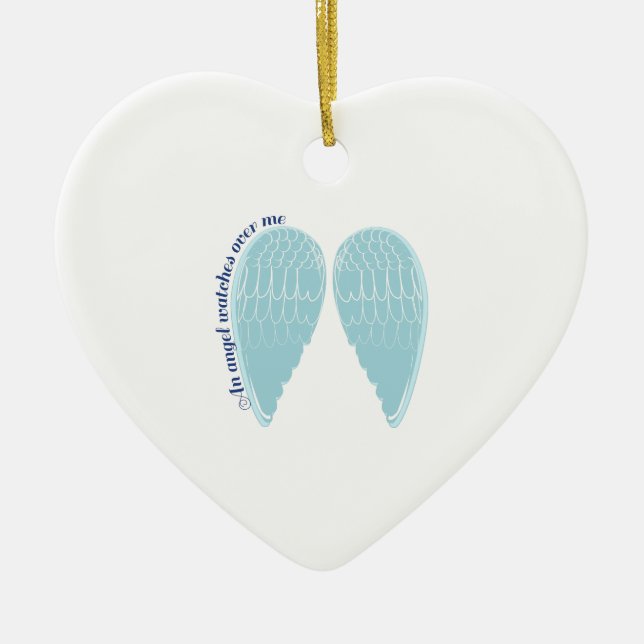 Adorno De Cerámica vigilar de un ángel mí (Frente)