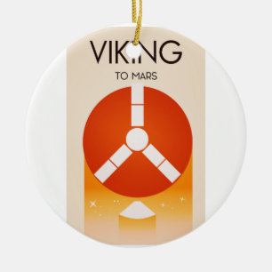 Adorno De Cerámica Viking to Mars Space Art