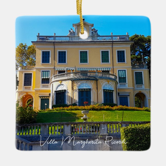 Adorno De Cerámica Villa Margherita Ricordi Grianti Lake Como Italy (Anverso)