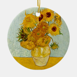 Adorno De Cerámica Vincent Van Gogh 12 Girasoles Impresionista