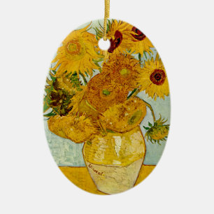 Adorno De Cerámica Vincent Van Gogh 12 Girasoles Impresionista