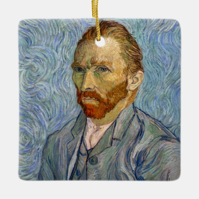 Adorno De Cerámica Vincent Van Gogh - Autorretrato (Anverso)