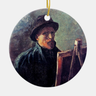 Adorno De Cerámica Vincent Van Gogh - Autorretrato con sombrero oscur