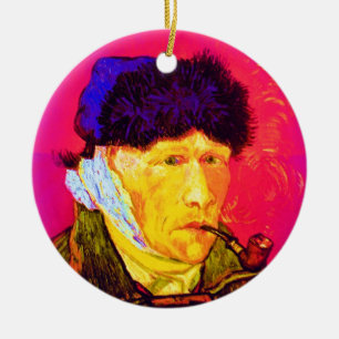Adorno De Cerámica Vincent Van Gogh - Autorretrato Vendaje Pop Art