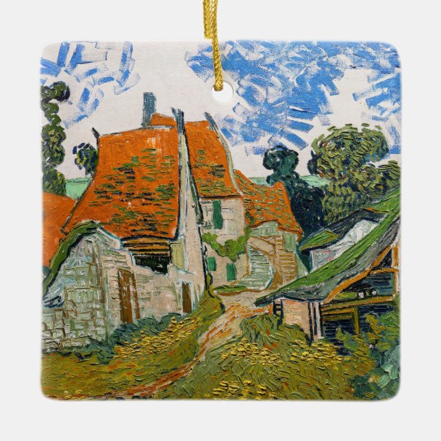 Adorno De Cerámica Vincent van Gogh - Calle de Auvers-sur-Oise (Anverso)