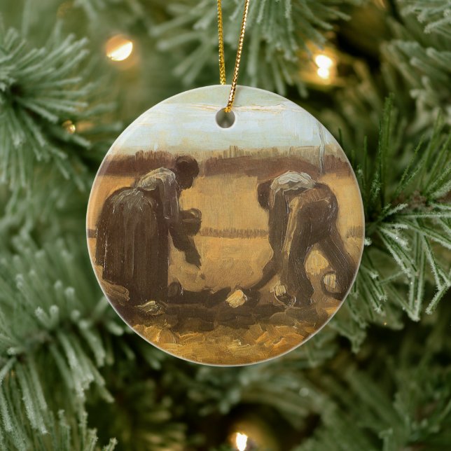 Adorno De Cerámica Vincent van Gogh - Campesinos plantando papas (Árbol)