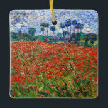 Adorno De Cerámica Vincent van Gogh - Campo de amapola<br><div class="desc">Campo de amapola - Vincent van Gogh,  Oil on Canvas,  1890 en Auvers-sur-Oise</div>