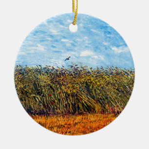 Adorno De Cerámica Vincent Van Gogh - Campo de trigo con una alondra