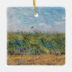 Adorno De Cerámica Vincent van Gogh - Campo de trigo con una alondra
