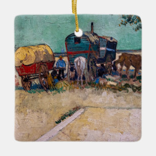 Adorno De Cerámica Vincent van Gogh - Caravanas, campamento gitano ce