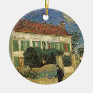 Adorno De Cerámica Vincent van Gogh - Casa blanca de noche