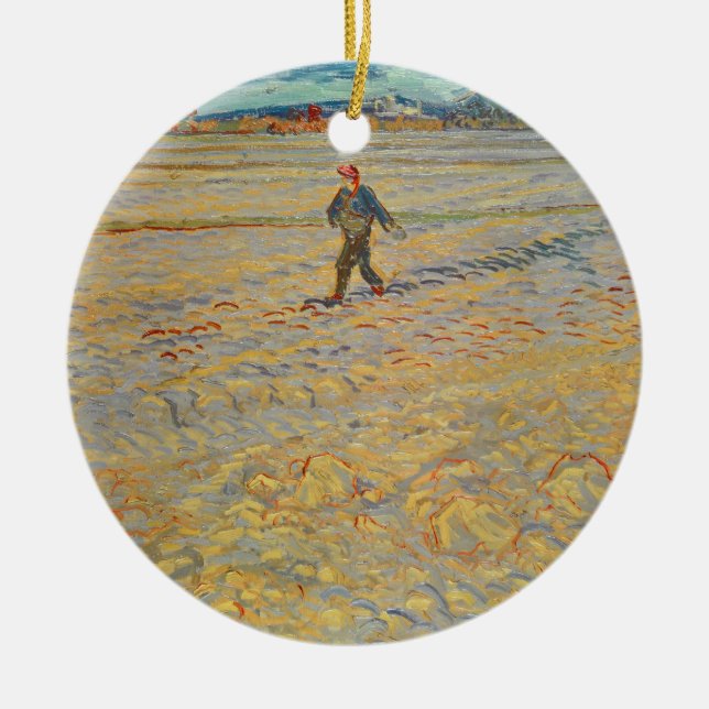 Adorno De Cerámica Vincent van Gogh el | el sembrador, 1888 (Frente)