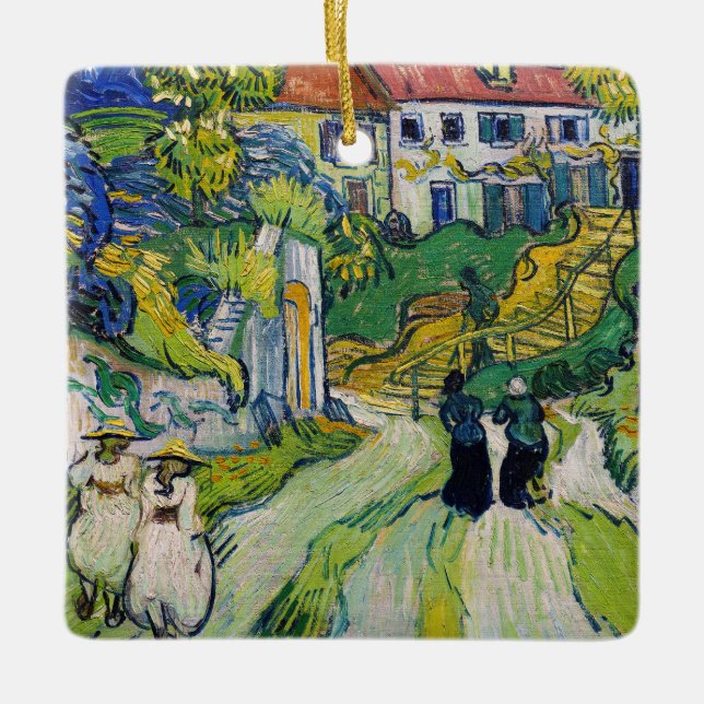 Adorno De Cerámica Vincent van Gogh - Escalera en Auvers (Anverso)