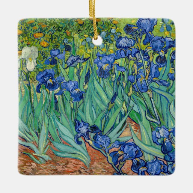 Adorno De Cerámica Vincent Van Gogh - Irises (Anverso)