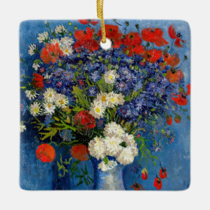 Adorno De Cerámica Vincent van Gogh - Jarrón con acianos y amapolas