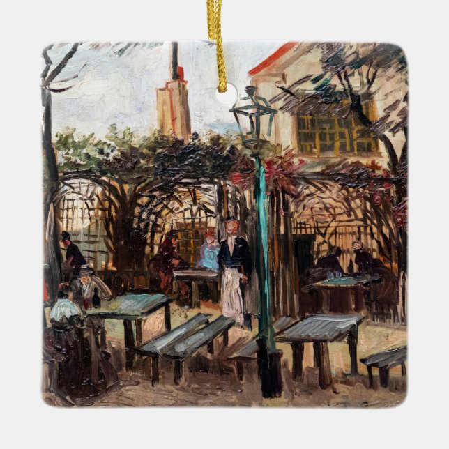 Adorno De Cerámica Vincent Van Gogh - La Guinguette on Montmartre (Anverso)