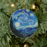 Adorno De Cerámica Vincent Van Gogh La Noche Starry<br><div class="desc">Vincent Van Gogh es el detalle nocturno estrellado</div>